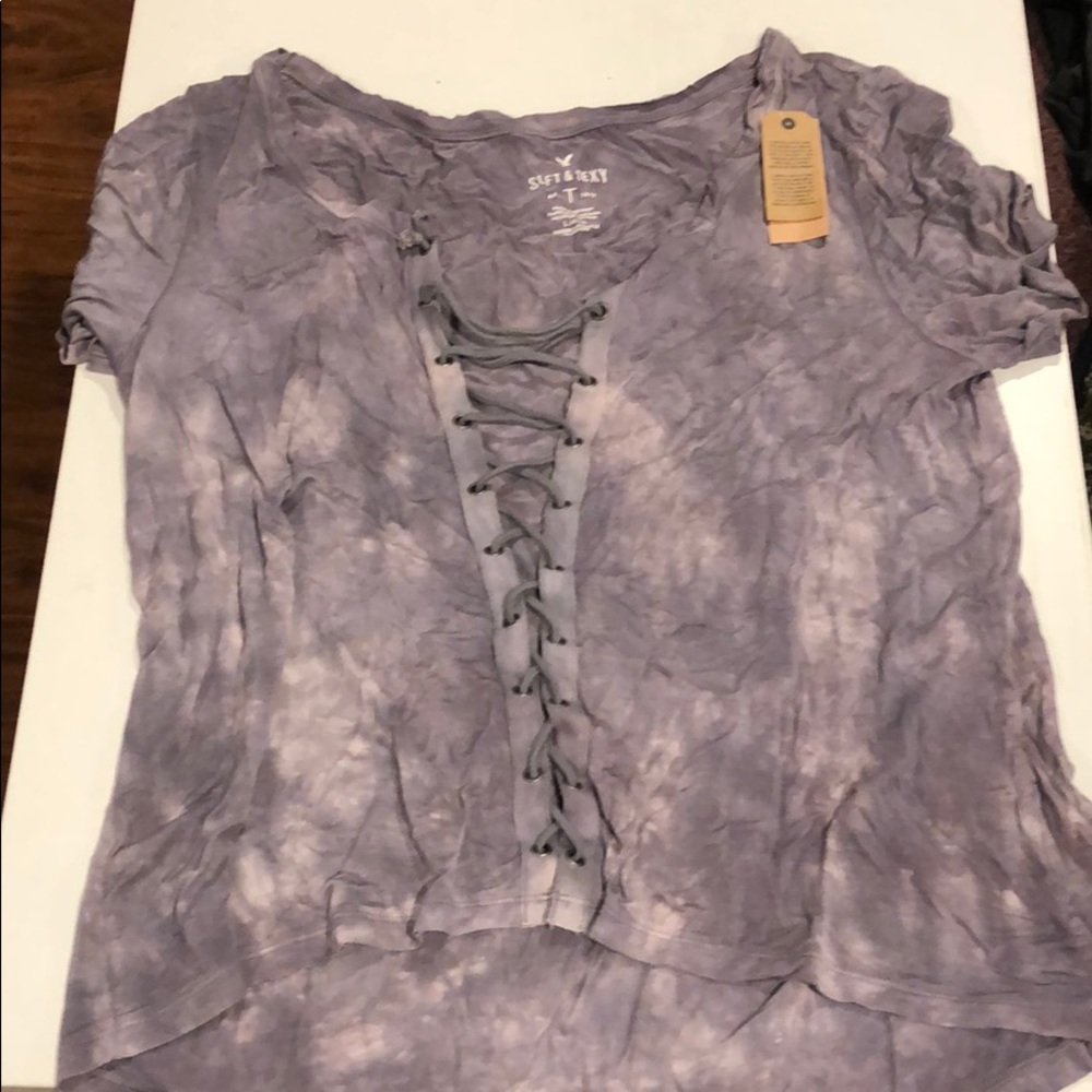 Soft and sexy Tee with tie up front